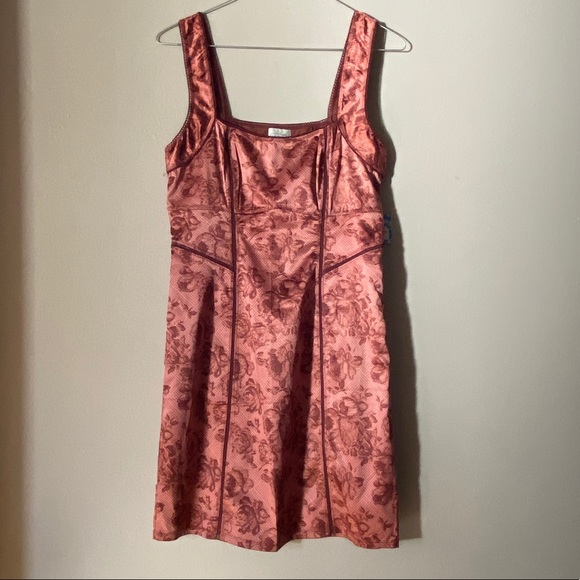 FREE PEOPLE Stretch Satin Floral Print Mesh Lace - Picture 4 of 5